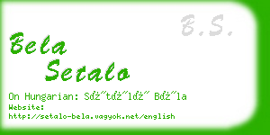 bela setalo business card
